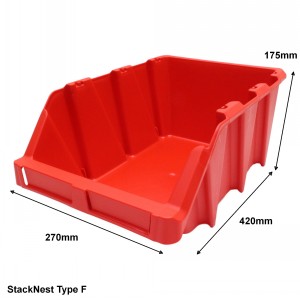 Stack & Nest Plastic Parts Bins Size F 10 Pack